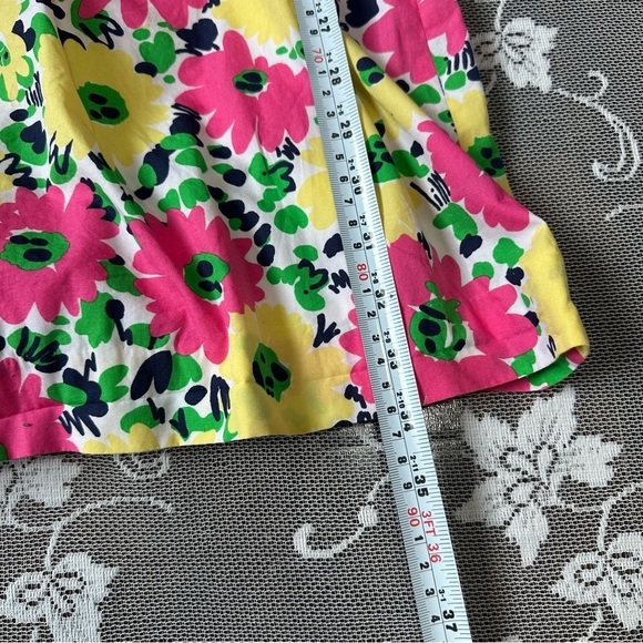 Lilly Pulitzer Avaline Doodle Bug Floral Dress Sz 6 Pink Yellow - Picture 7 of 16